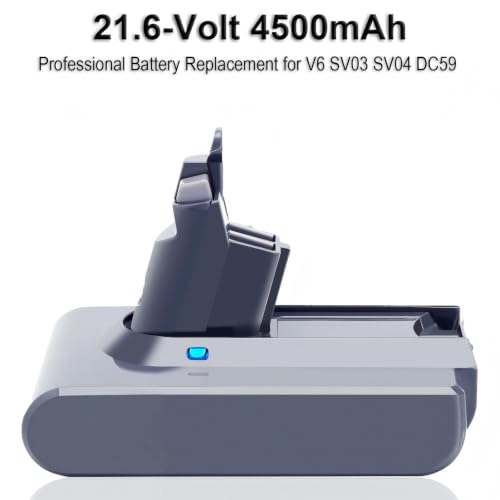 Image of Biswaye Compatible with Dyson V6 Battery Replacement Compatible with Dyson V6 DC62 DC59 DC58 SV03 SV04 SV06 SV09 Slim Animal Absolute Motorhead 21.6V Cordless Vacuum Batteries