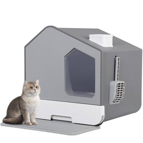 Arenero Grande Cerrado para Gatos con Tapete y Pala miniatura 7