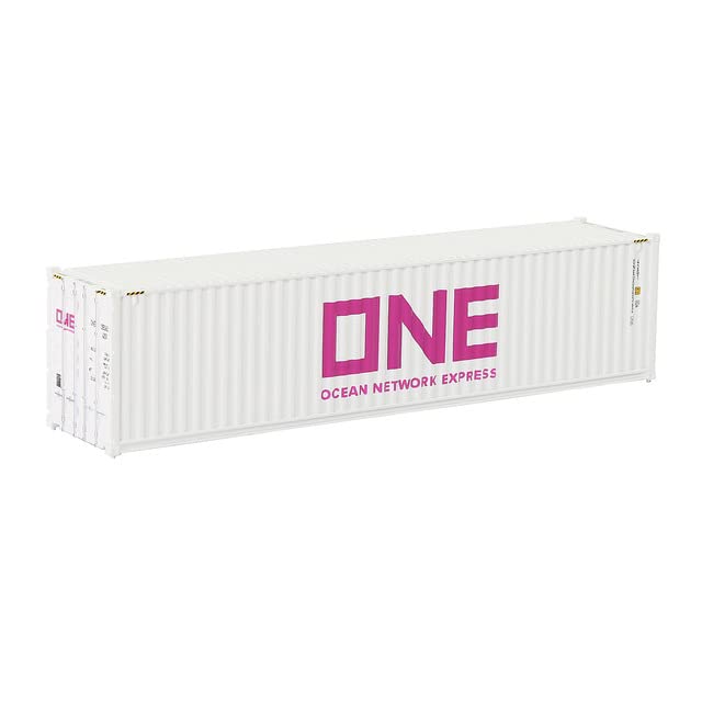 AEPRO - 1pc 40ft Shipping Container HO Scale 40' Cargo Box 1:87 Model Railway Layout C8746 (ONE (White))