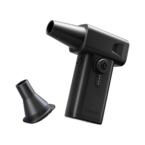 ULANZI AD02 Storm Electric Air Duster V2, 13W High-Speed Compressed Air Duster, 12.5W Fast Charge, Variable Speed, with 200-Mesh Filter & LED Light, Portable Mini Dust Blower for Camer Cleaning