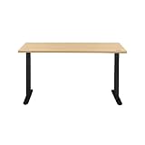 プラス Garage fantoni GT パソコンデスク 幅140 奥行71 高さ72cm 耐荷重80kg 天板配線穴付き 天板/オーク ブラック脚 GT-147H 436181