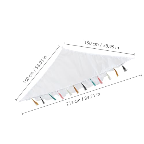 Red de poliéster triangular ABOOFAN para almacenamiento blanco 4