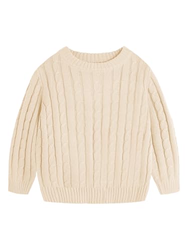 Haloumoning Boys Crewneck Cable Knit Sweaters Kids...