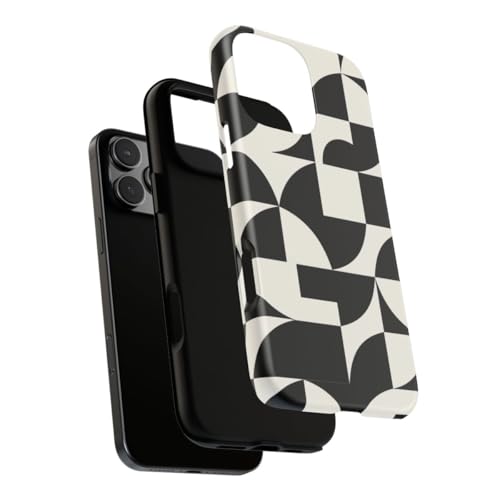 Coque rigide iPhone 16 Pro Max motif géométrique pour le bureau et sorties