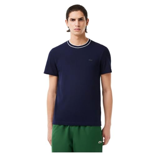 Lacoste Camiseta cocodrilo Tejido elástico Mezcla Hombre - Azul Marino - L
