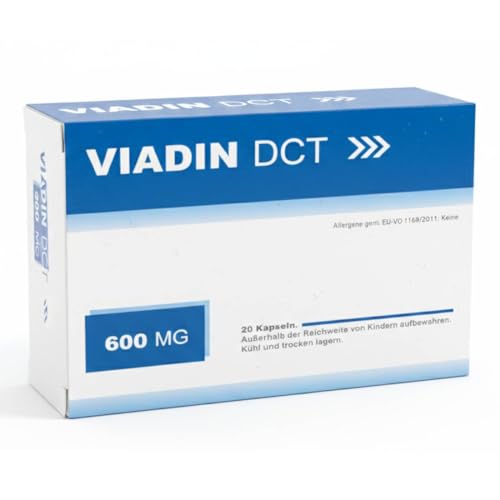 Viadin SofortKomplex – 20 Kapseln Hochdosiert – Für Männer in jedem Alter - 6 Inhaltsstoffe je 100mg - For men