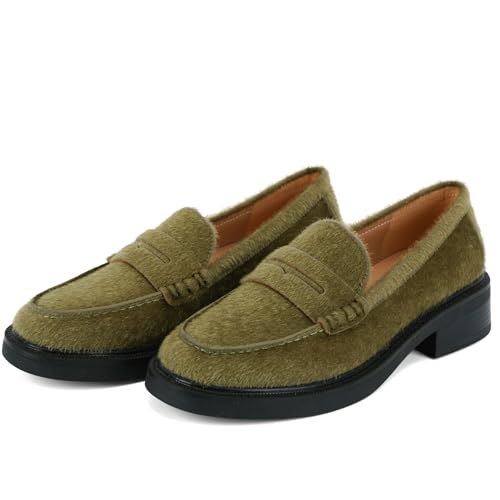 Image of Loafers for Women, Classic Penny Slip On Flat Dress Shoes