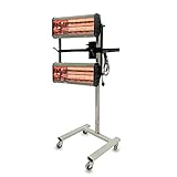 Solary Infrared Paint Curing Lamp, 2100W 110V Short Wave Infrared Paint Heater Lamp, Auto Body Heat Lamp with Smart Timer, Movable and Height Adjustable(Gray)