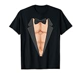 Herren Lustiges Six-Pack Kostüme Halloween Silvester Muskelanzug T-Shirt