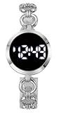 Gosasa Top Brand Electronic Watch Womens Watches LED Touch Screen Women Digital Watches Ladies Wristwatch (Silver)