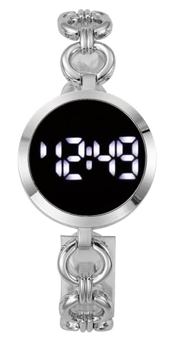 Gosasa �g�b�v�u�����h �d�q�r���v ���f�B�[�X�r���v LED �^�b�`�X�N���[�� ���f�B�[�X �f�W�^���r���v, �V���o�[(Silver)