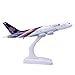Bswath Model Airplane 1:300 Scale Model Thailand Airbus 380 Model Plane Metal Alloy Model for Gift and Decoration