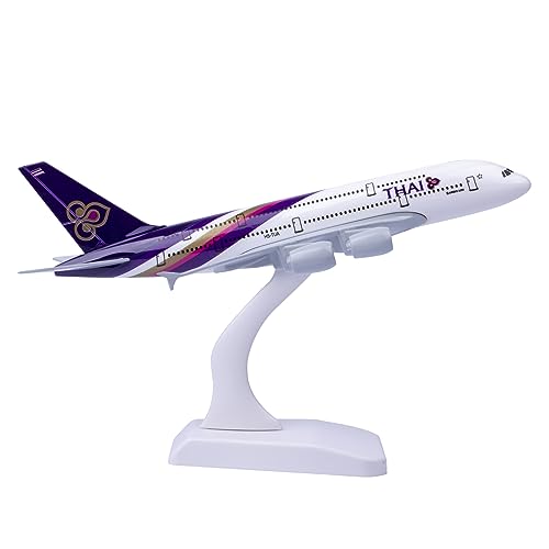 Modelo avión escala 1:300 Airbus 380 Tailandia miniatura aleación metal decoración coleccionismo