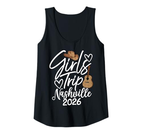 Womens Girls Trip Nashville 2026 Bachelorette Tank Top
