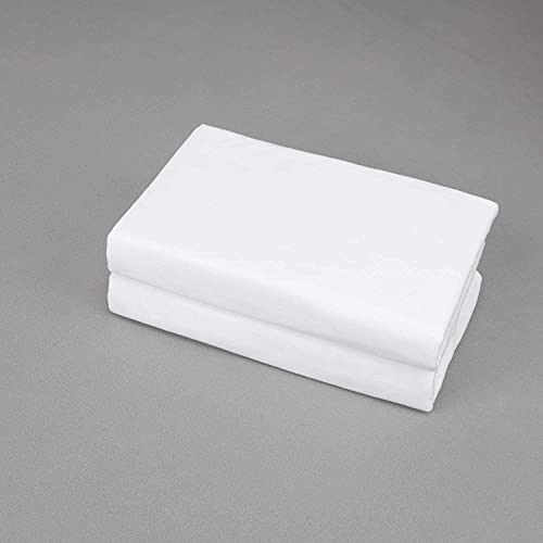 2-Pack Jersey Knit Pillow Cases Standard/Queen - Ultra Soft T-Shirt Like White Pillowcases Microfiber Blend - Envelope Closure Queen Or Standard Size Set Of 2, White #TOP4