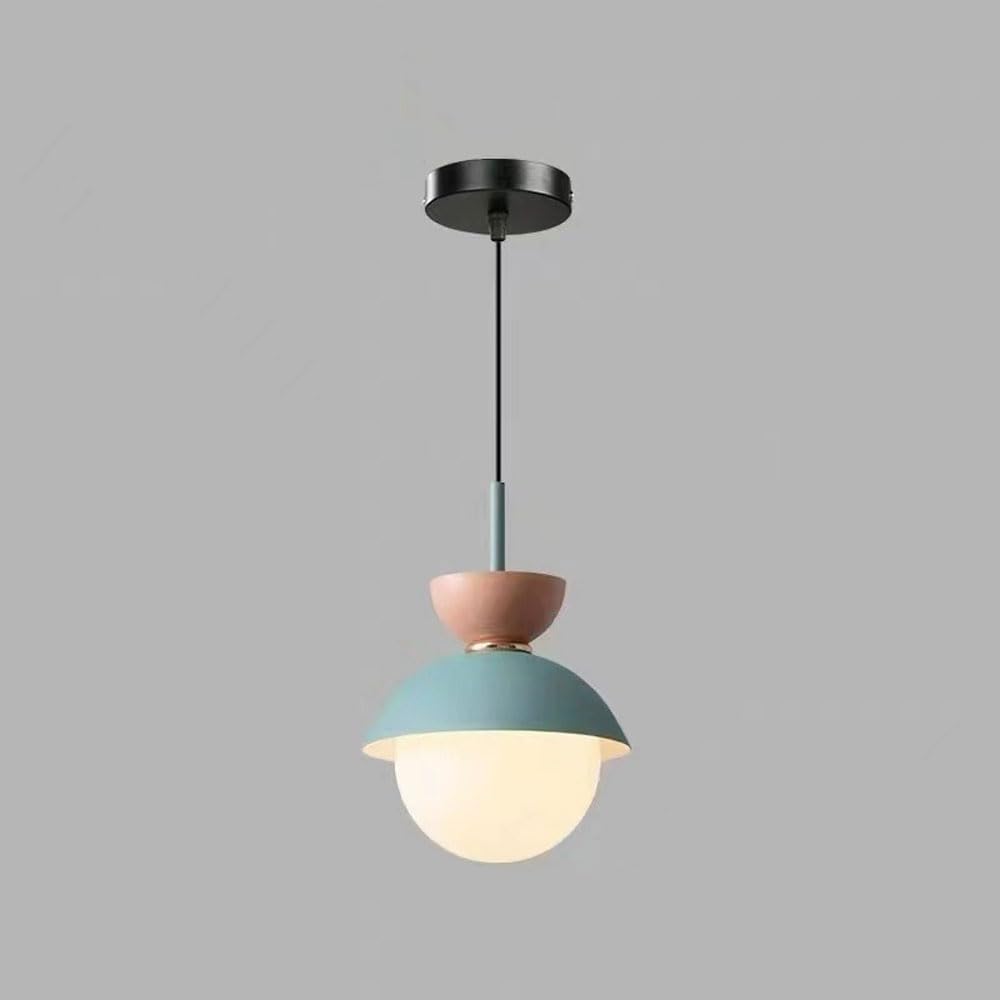 Plafonnier suspendu en verre blanc G9 pour supprimer les ombres dans la cuisine