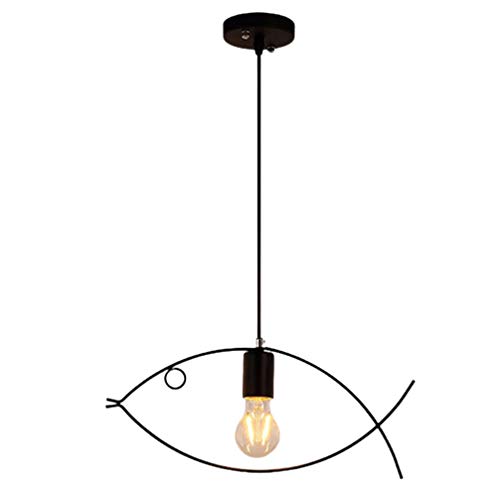 ibasenice Lustre décoratif- Plafond en Fer forgé de Forme de Poisson créatif Moderne pour Le Salon