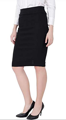 Image of Women Designer Solid Pencil Skirt