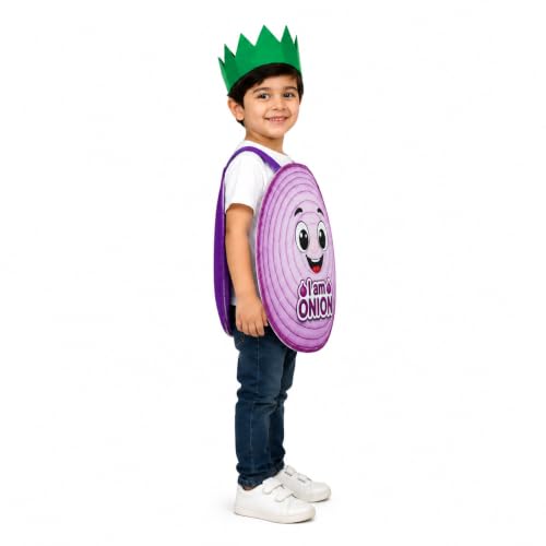 Image of Raj Costume Kids Fruit & Vegetable Fancy Dress Costume | Soft Felt Fruit and Vegetable Cutout Costume for Boys & Girls | School Annual Function
