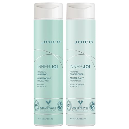 Joico InnerJoi Hydrate Shampoo and Conditioner | For Dry Hair & Scalp | Sulfate & Paraben Free | Naturally-Derived Vegan Formula | 10.1 oz