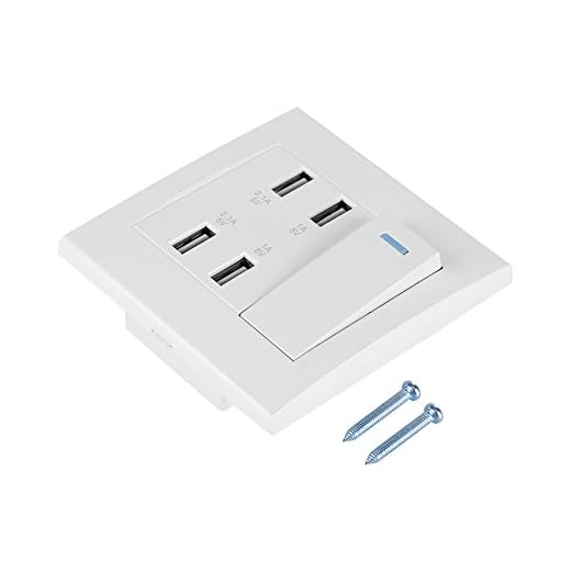 Vägguttag, USB-laddare, Vägguttag, USB-vägguttag, 4 Portar, Utloppsadapter, Lämplig för Laddning Av Smarttelefonelektronik