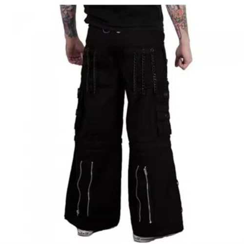 Fashion Gothic Pant Cyber Chain Goth Jeans Punk Rock Black Gothic Vintage Cotton Gens Baggy Style Trouser Pant2