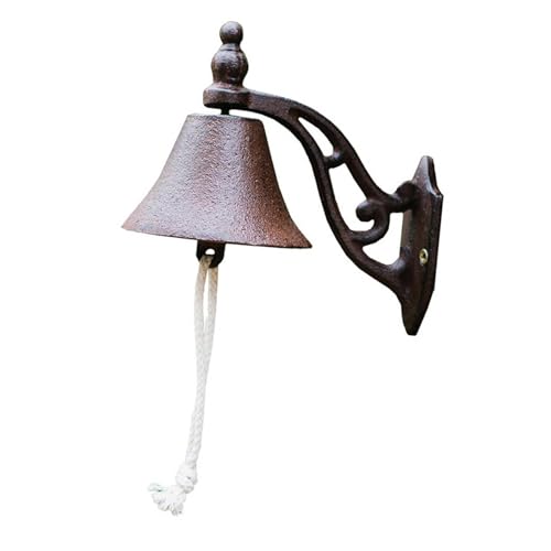 Leefasy Sinos de porta, sino de jantar de varanda estilo antigo sino de ferro fundido interno sinos
