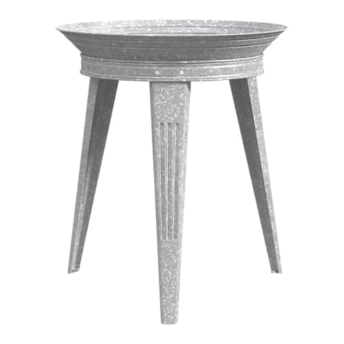 Panacea Galvanized Metal Outdoor Bird Bath Stand
