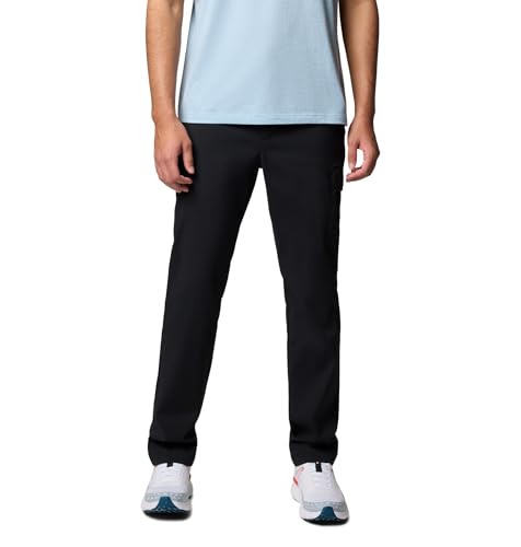 Columbia Pantalon utilitaire Trail de Tech Bottom, résistant à l'eau, coupe flexible, taille personnalisable, poches polyvalentes, poche sécurisée - Hommes