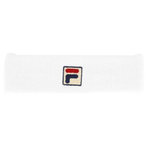 Bandeau de logo brodé-blanc en maille premium haute finition
