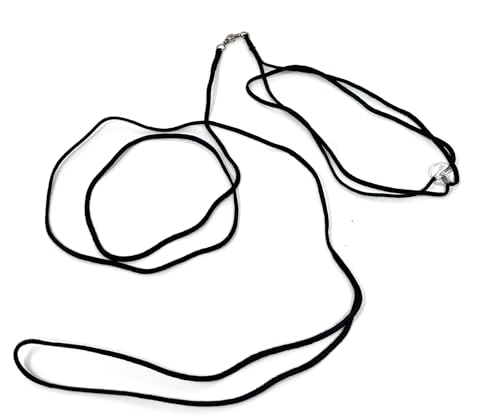 Guinzaglio per esposizioni di cani, in nylon, per cani di piccola taglia media e grande, nero, 1,5 mm x 120 cm