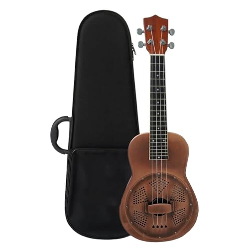 ウクレレ楽器 24 インチ コンサート ウクレレ マット レッド銅仕上げ 真鍮ボディ ウクレレ ハードケース付き