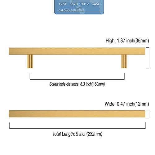 AOOTOCH 25 Pack 6.25 Inch Brushed Gold Cabinet Pulls Stainless Steel Kitchen Cabinet Handles Gold Cabinet Hardware Cabinet Door Handles Kitchen Handles for Cabinets Cupboard Handles Gold Handles by AOOTOCH - Used condition - Image 3