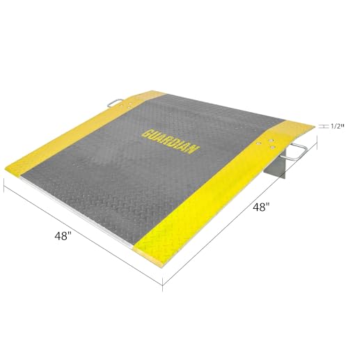 guardian 4834 x 4834 aluminum 3800 lb pallet jack loading dock plate