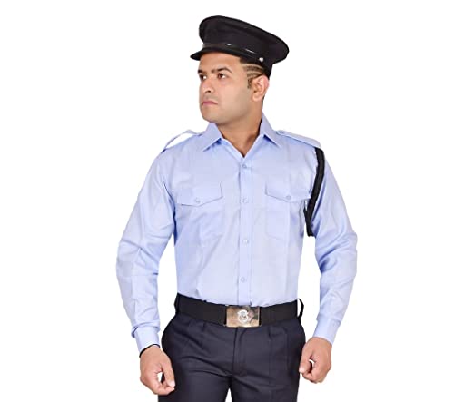 Image of Security Dress for Men | Security Guard Uniform Shirt for Men in Cotton Blend with Epaulettes & Pockets