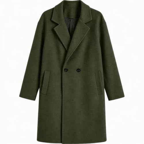 Womens Trench Coat Double Breasted Lapel Jacket Fall Winter Outerwear - image 6