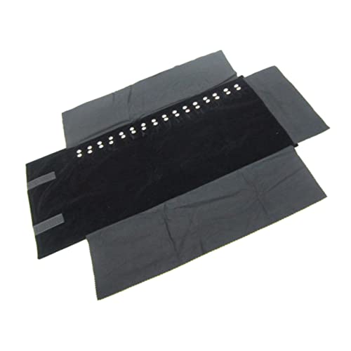 Beaupretty Multifunctional Black Jewelry Roll Organizer for Earrings Necklaces and Rings Travel Friendly Storage Bag for Secure Jewelry Protection