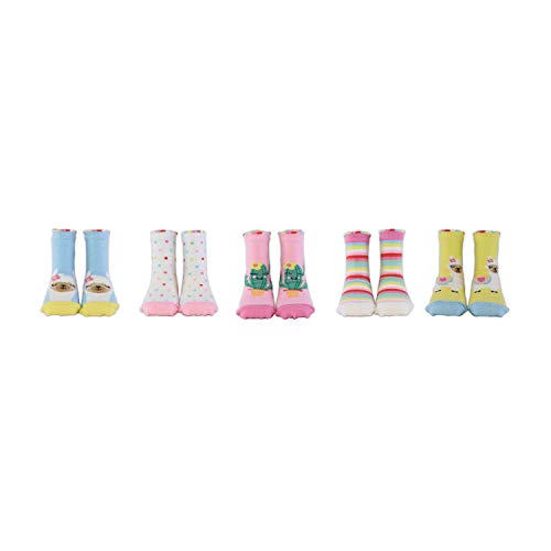 Cucamelon Lily The Llama 5 works of Socks 2-4 Years Toddler Giftboxed, Multi - Image 2