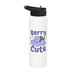 Berry Cute Kawaii Arándanos Stainless Steel Insulated Water Bottle