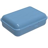 Rotho Fun Vesperdose 1,25l mit Klickverschluss, Kunststoff (PP) BPA-frei, blau, 1,25l (19,5 x 14,5 x 6,5 cm)