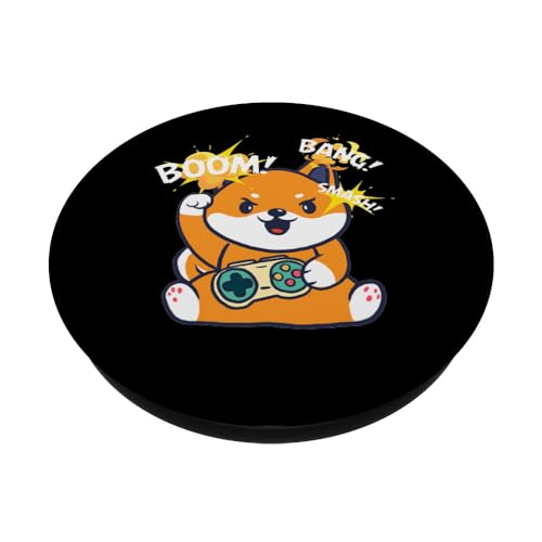 Akita Shiba Inu Jeux Vidéos Console Geek Homme Femme Cadeau PopSockets PopGrip Interchangeable – vue 2