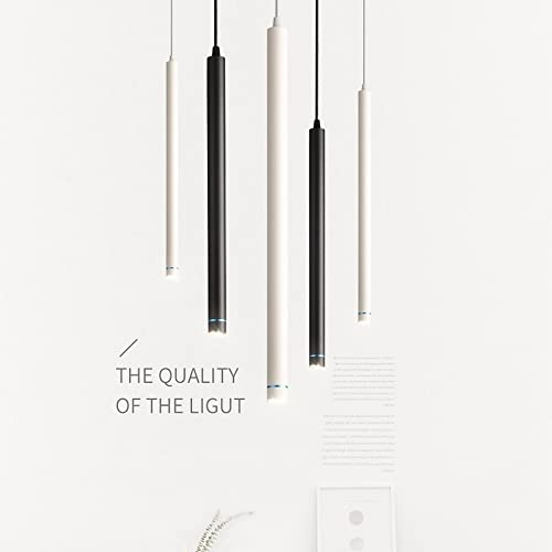 Lámpara colgante de flauta con pantalla de lente e iluminación LED moderna 7