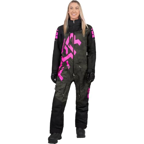 FXR Women's CX Lite Monosuit 2025 (Black/Army Camo/E.Pink - 12)