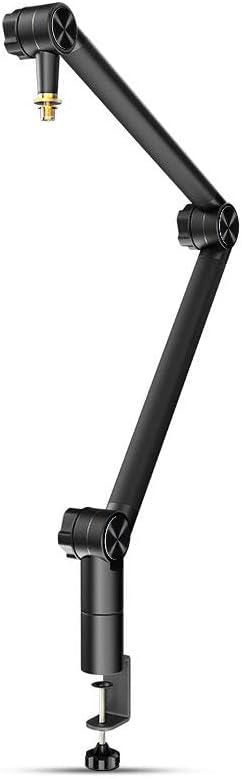 Audio Array AA-15 Gaming Microphone Boom Arm Stand | 1M reach | Premium Metal design with Internal Spring | Heavy Duty Mic Stand | 1.5kg Weight Capacity | 5/8" to 3/8" Screw Adapter | Cable Ties