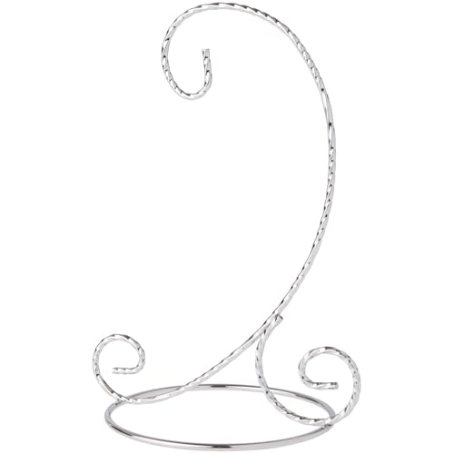 Bard’s Verdrehter silberfarbener Ornamentständer, klein, 17,8 x 12,7 x 12,7 cm (H x B x T), 2 Stück