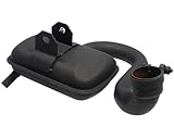 Échappement noir compatible avec Vespa Classic PX 200 COSA 1 200 Rally 180
