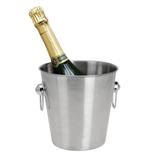 Weinkühler Edelstahl 20 cm Sektkühler Flaschenkühler Champagnerkühler Weinkübel Sektkübel Flaschenkühlung Getränkekühler