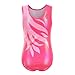 Hotfiary Girls Gymnastics Leotards with Shorts Kids Toddler Tumbling Outfits Short Sleeve Sparkle Dance Leotard Biketards