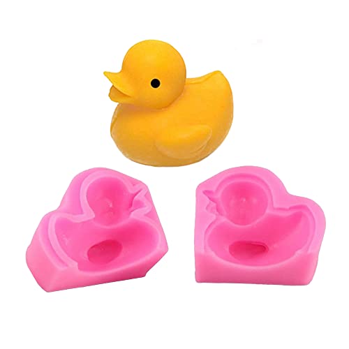Molde de silicona de pato 3D para bricolaje, cupcakes, pasteles, pudín, chocolate, gelatina, fondant, cubitos de hielo, caramelos de cristal, hecho a mano, helado, jabón, postres, pasta