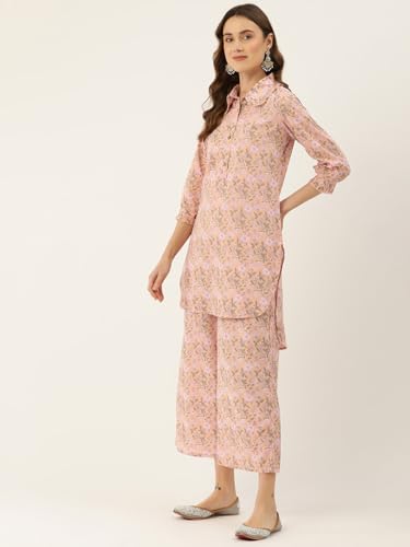Image of feranoid Co Ord Set Collared Straight 4 Button Kurta with Plazzo